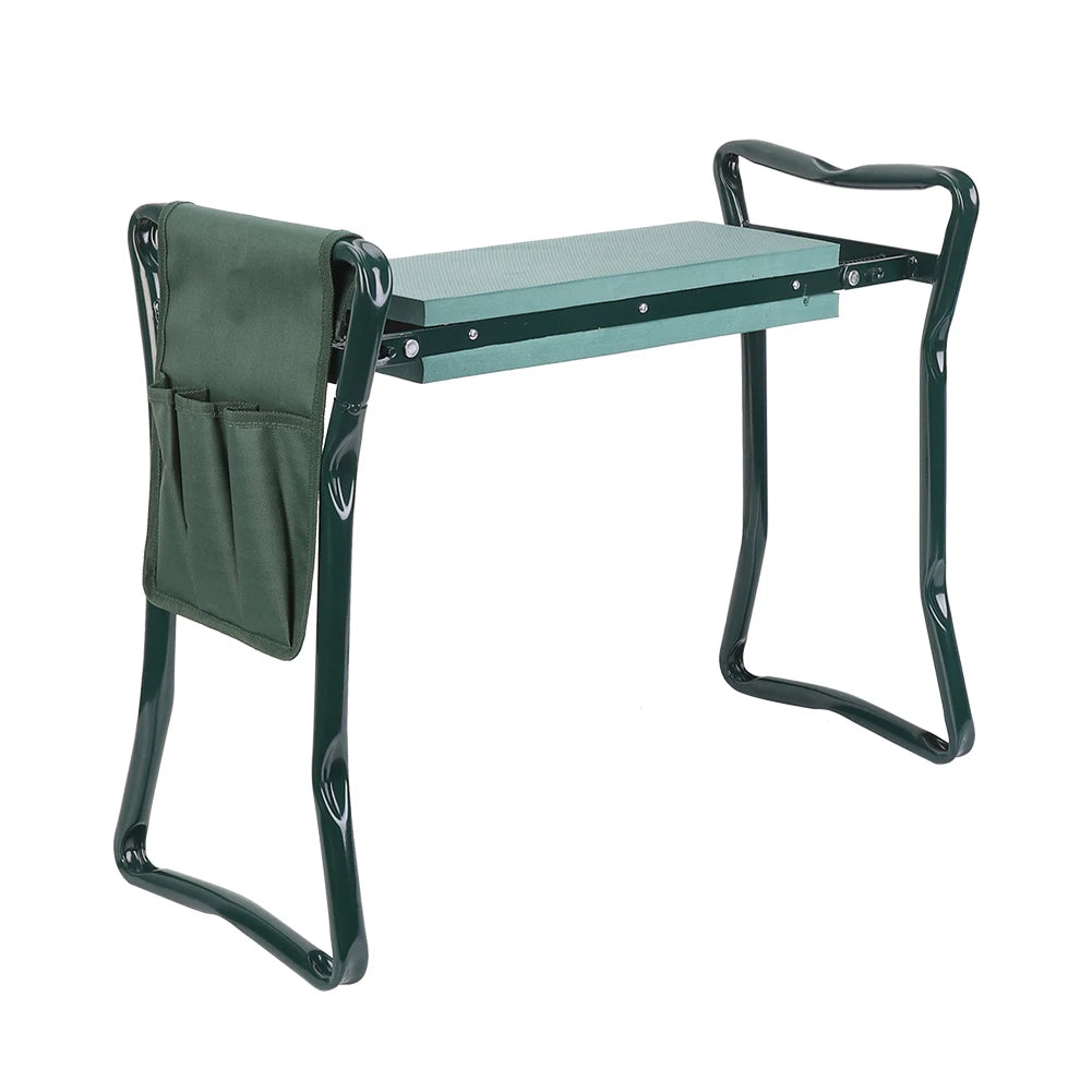 331lb Load Portable Folding Heavy-Duty Upgraded Garden Knee Thick seat Cushion Knee Stool Indoor and Outdoor Military Green