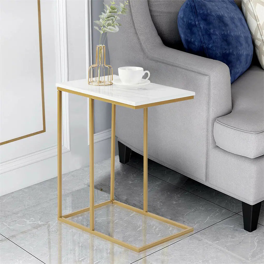 Modern C-Shaped Sofa Side Table End Nightstand Desk for Home Laptop Storage Coffee Table Bedroom Furniture
