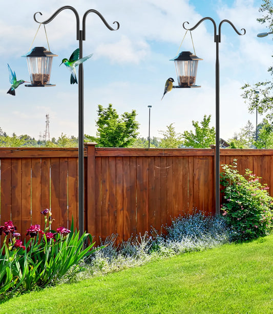 2 Pack Outdoor String Light Poles Stand Poles for Hanging Outside String Lights Adjustable Metal String Light Pole Stakes