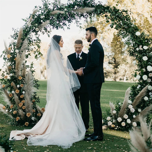 Round Metal Arch Garden Arbors Climbing Rose Circle Wedding Backdrop Stand Party Decoration Background Stand