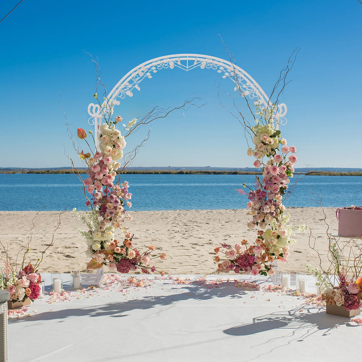 SUSIRE Glam Wedding Arch Stand Backdrop Stand Garden Plant Arbor for Bridal Party, Wedding Ceremony