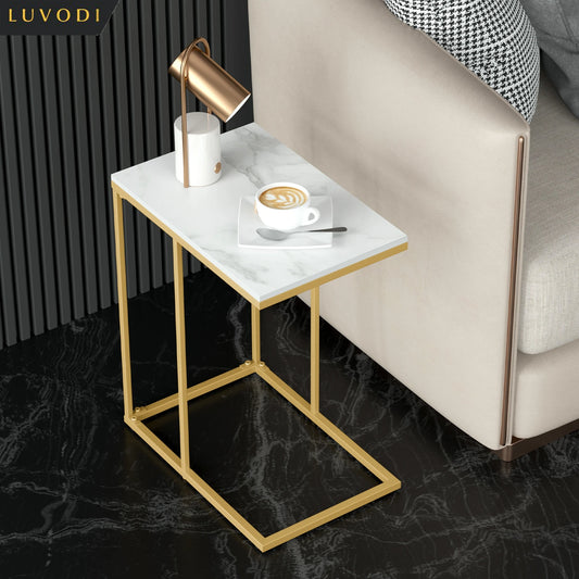 Modern C-Shaped Sofa Side Table End Nightstand Desk for Home Laptop Storage Coffee Table Bedroom Furniture