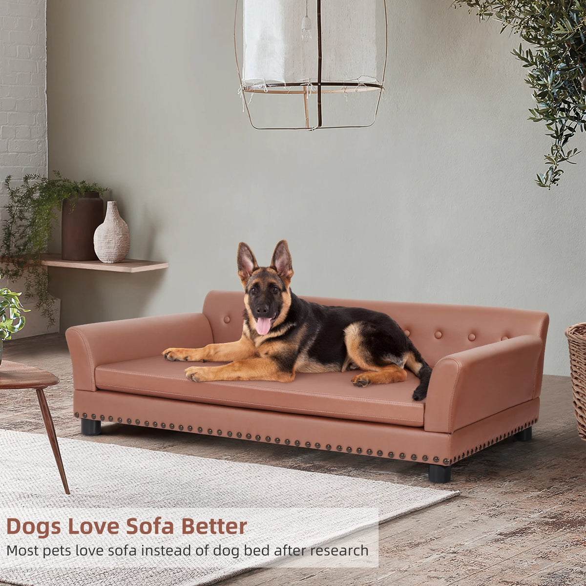Pet Sofa Bed: Waterproof Sofa-type Dog Bed Pet Snuggle Lounge Bed with Removable Cushion