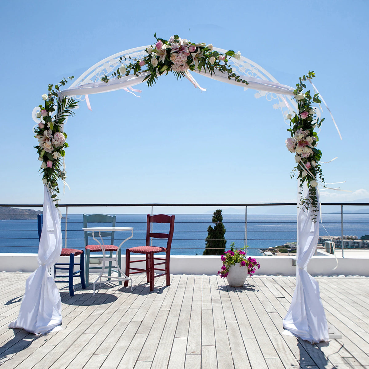 SUSIRE Glam Wedding Arch Stand Backdrop Stand Garden Plant Arbor for Bridal Party, Wedding Ceremony