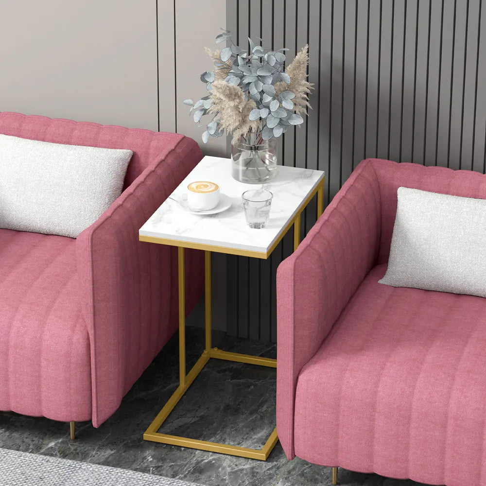 Modern C-Shaped Sofa Side Table End Nightstand Desk for Home Laptop Storage Coffee Table Bedroom Furniture