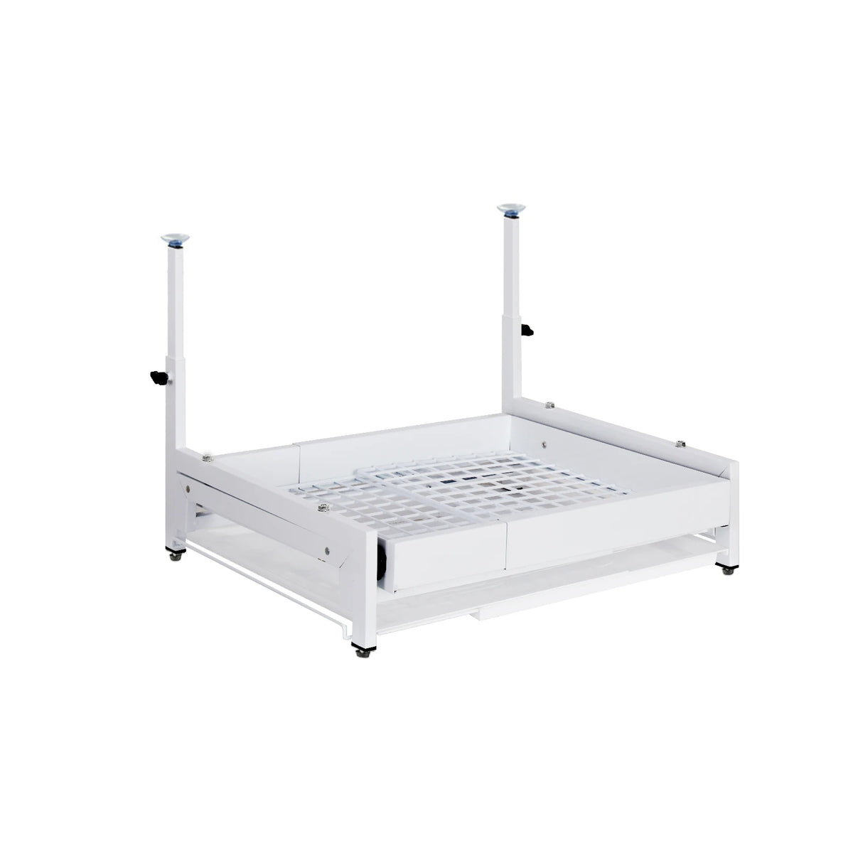 Telescopic Sliding Dish Rack Height-adjustable Kitchen White Adjustable Height Extendable Telescopic Drip Tray 35.7x42x23cm