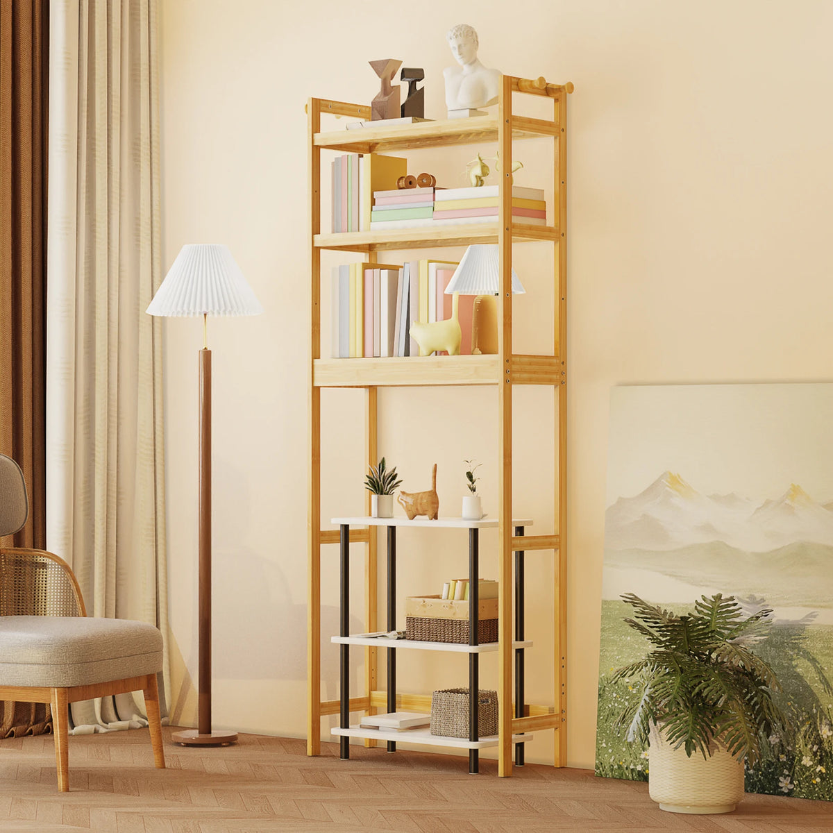 Bathroom Space Saver over the Toilet 3 Tier Storage Shelf Organizer Rack Bamboo for Small Space Restroom Laundry Easy Assembly