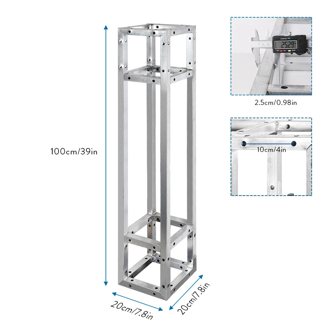 Height Mobile Portable DJ Lighting System Metal Arch Black Square Metal Trussing